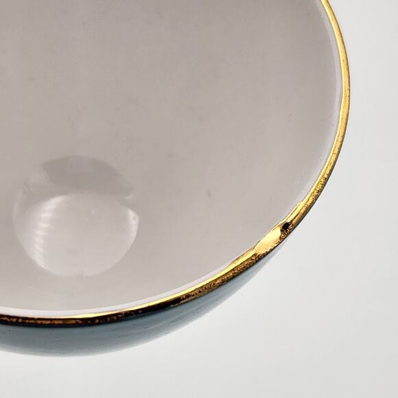 1960s Colclough Ballet Harlequin Blue Bone China Teacup Saucer Set Ridgway - Picture 16 of 16